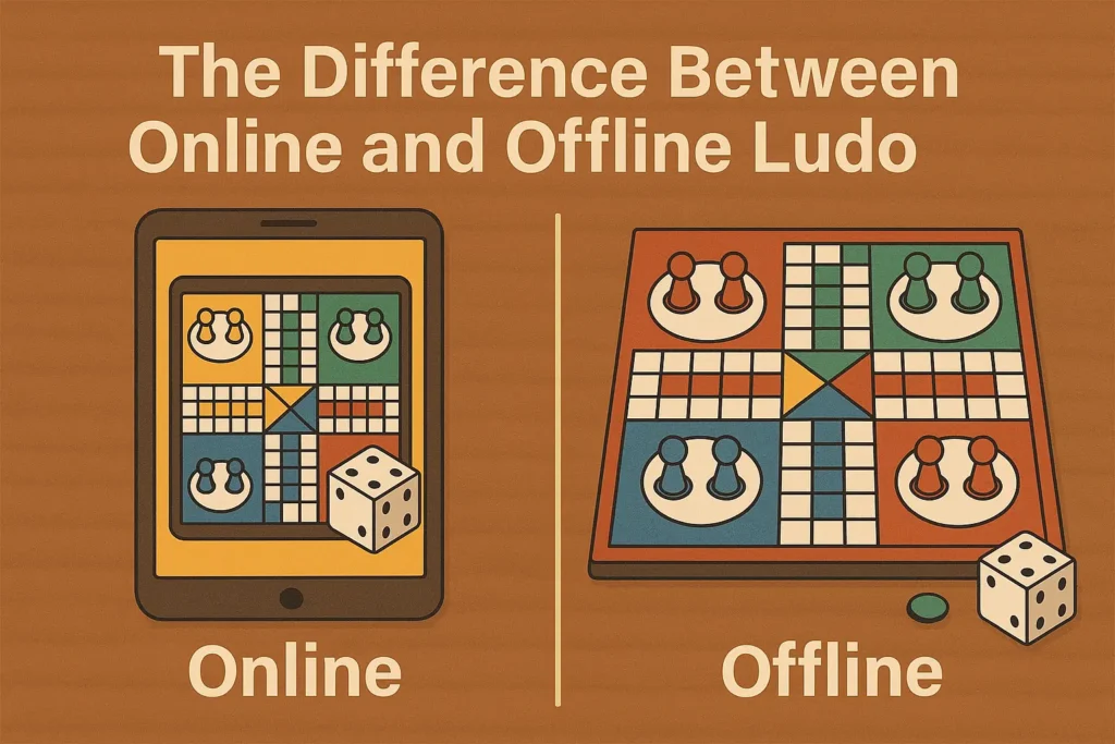 the difference between online and offline ludo